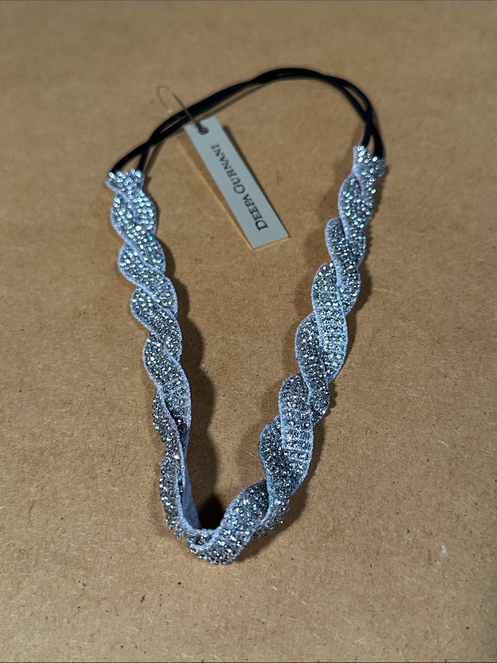 Deepa Gurnani Silver Crystal Headband